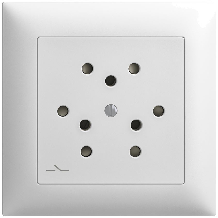 Kit frontal EDIZIOdue blanc 88×88mm 3×T12/1 avec shutter