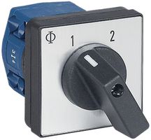 Interrupteur rotatif INC K&N, 20A/690V 3/1L, manette no, 48×48mm, Ø6mm, "1-2"