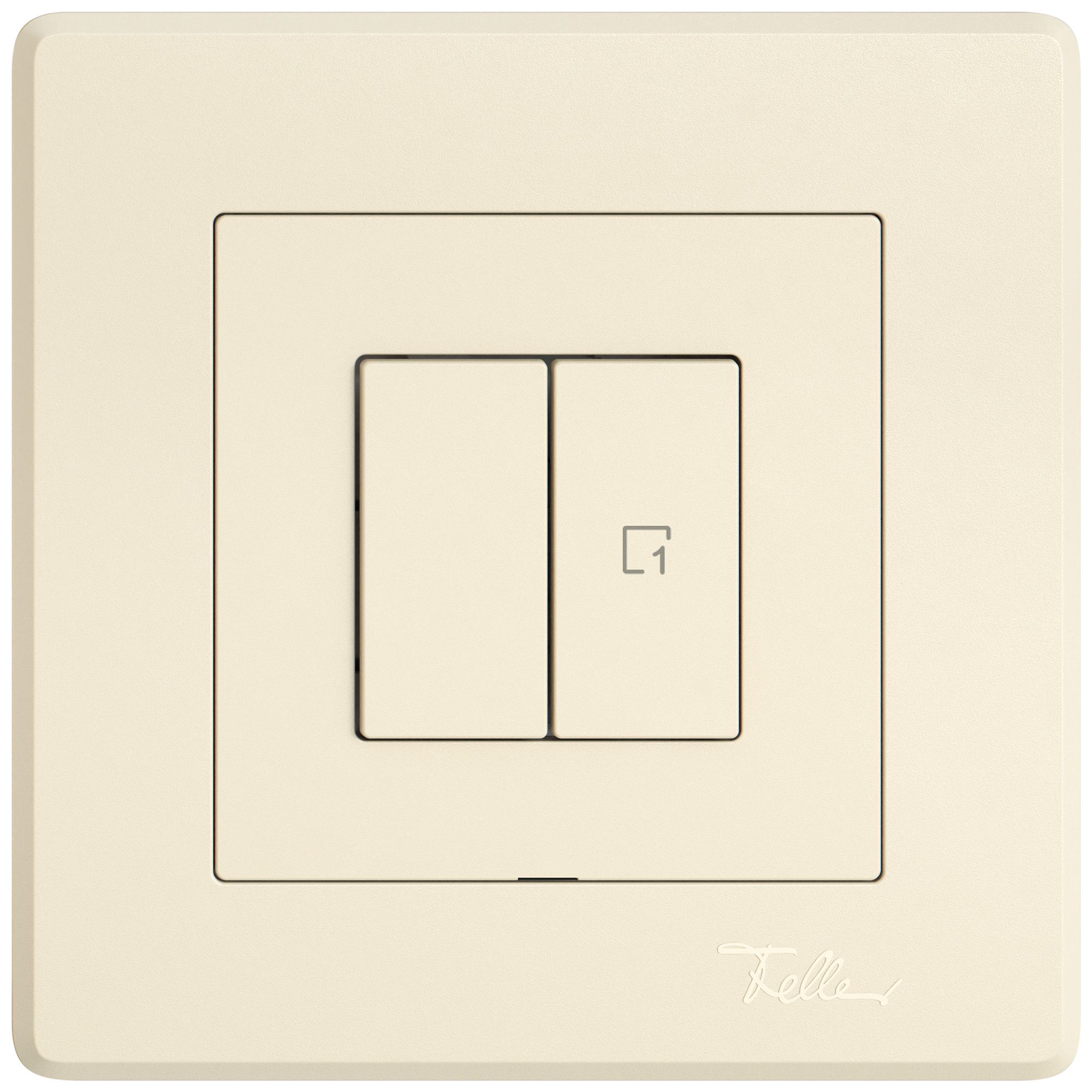 UP-Druckschalter EDIZIO.liv Wiser SNAPFIX® 1 Szene 2 Tasten WLAN cr