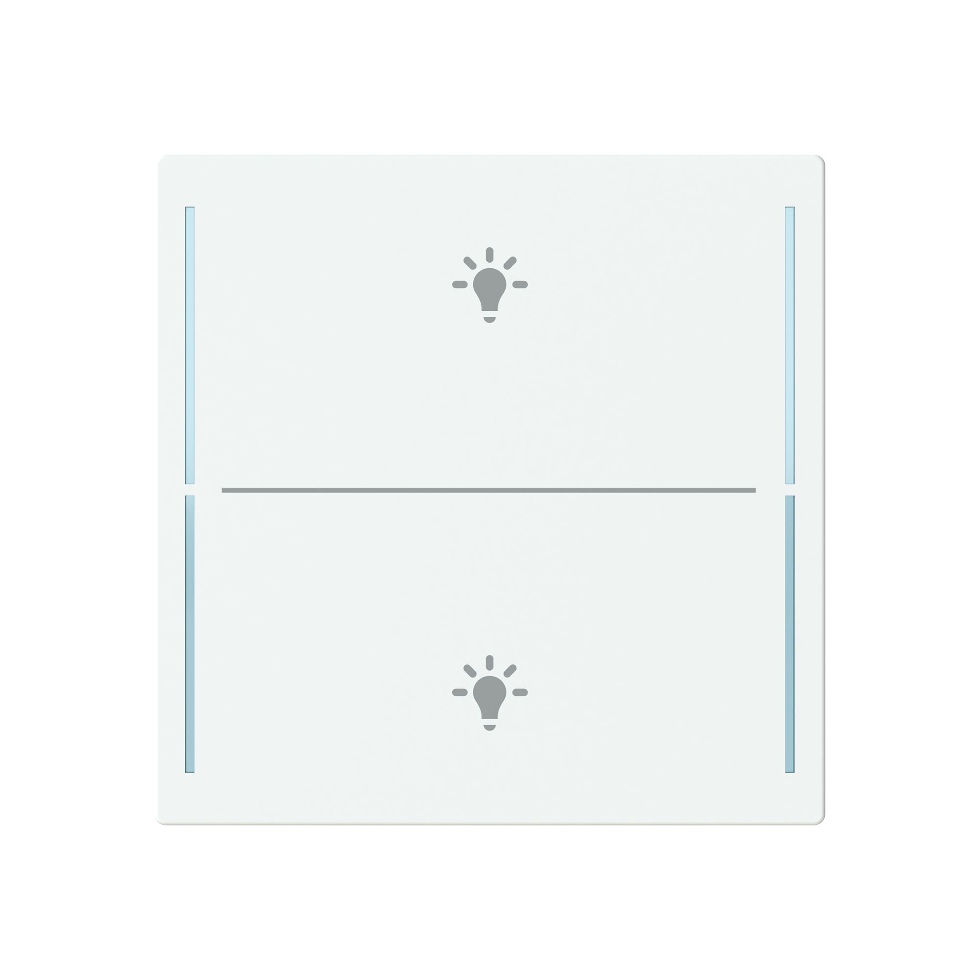 Couverture de poussoir ABB SIDUS touch 2-fois "poussoir-éclairage" blanc