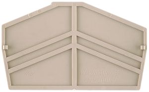 Abschlussplatte Weidmüller ZAP ZDU4-2 61.5×2mm beige