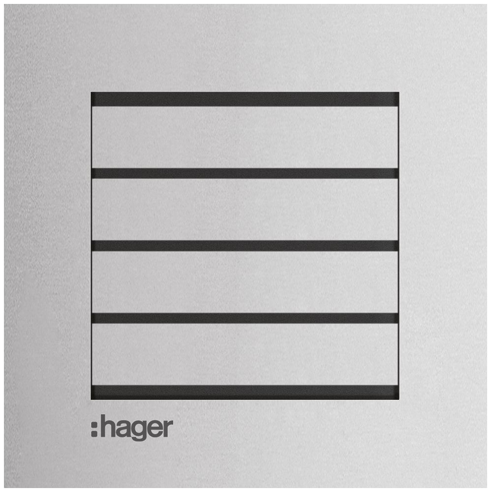 Module audio Hager elcom.modesta 2-fils pour interphone, acier fin