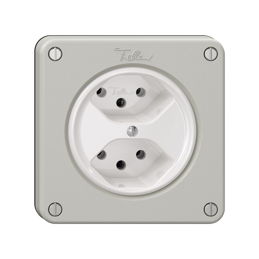 Prise NEVO, 2×T13, gris clair