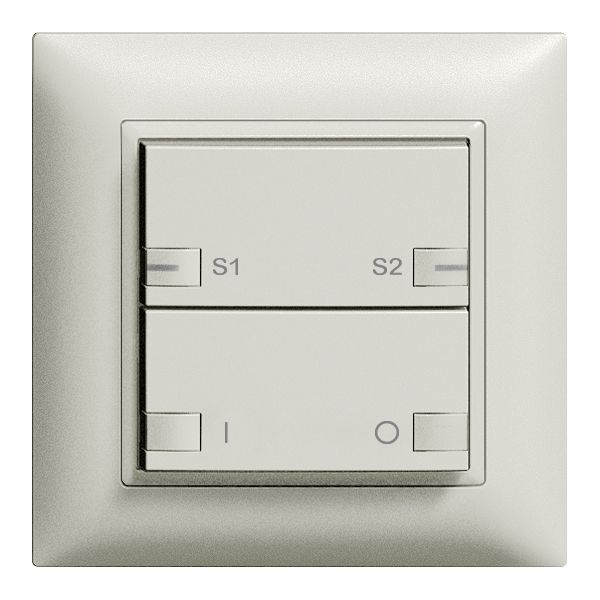 Frontset ON-OFF Szene 1K/2T ZEP 88×88mm hellgrau