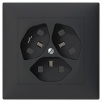 Prise ENC SIDUS 3×T23/1 anthracite