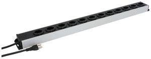 Steckdosenleiste MH POWER LINE 16A 12×T23 1.5m grau-schwarz