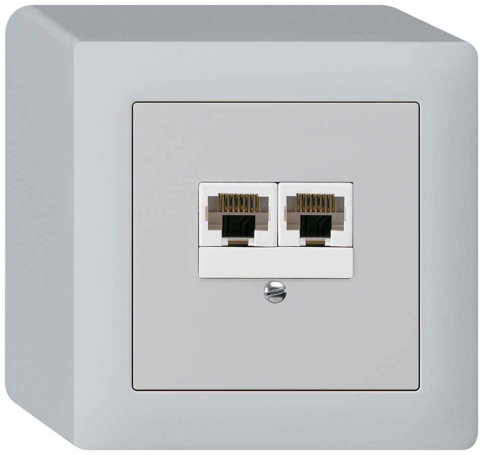 AP-Dose kallysto 2×RJ45u parallel hellgrau