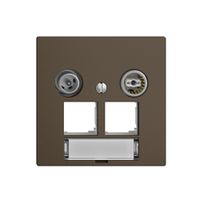 Multimediadose EDIZIOdue F EASYNET 4dB, f.2×RJ45 S-One, coffee