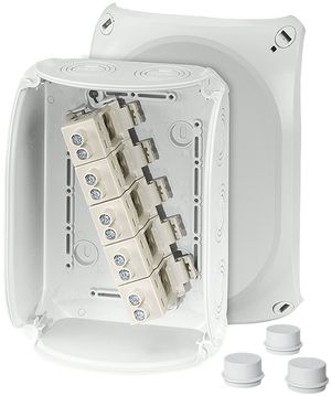 Boîte de dérivation AP Hensel DK 1616 G, 5×16mm², gris