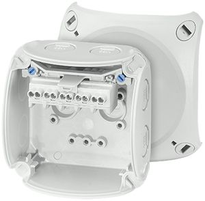 Boîte de dérivation AP Hensel KF G avec bornes 5×2.5mm² gris