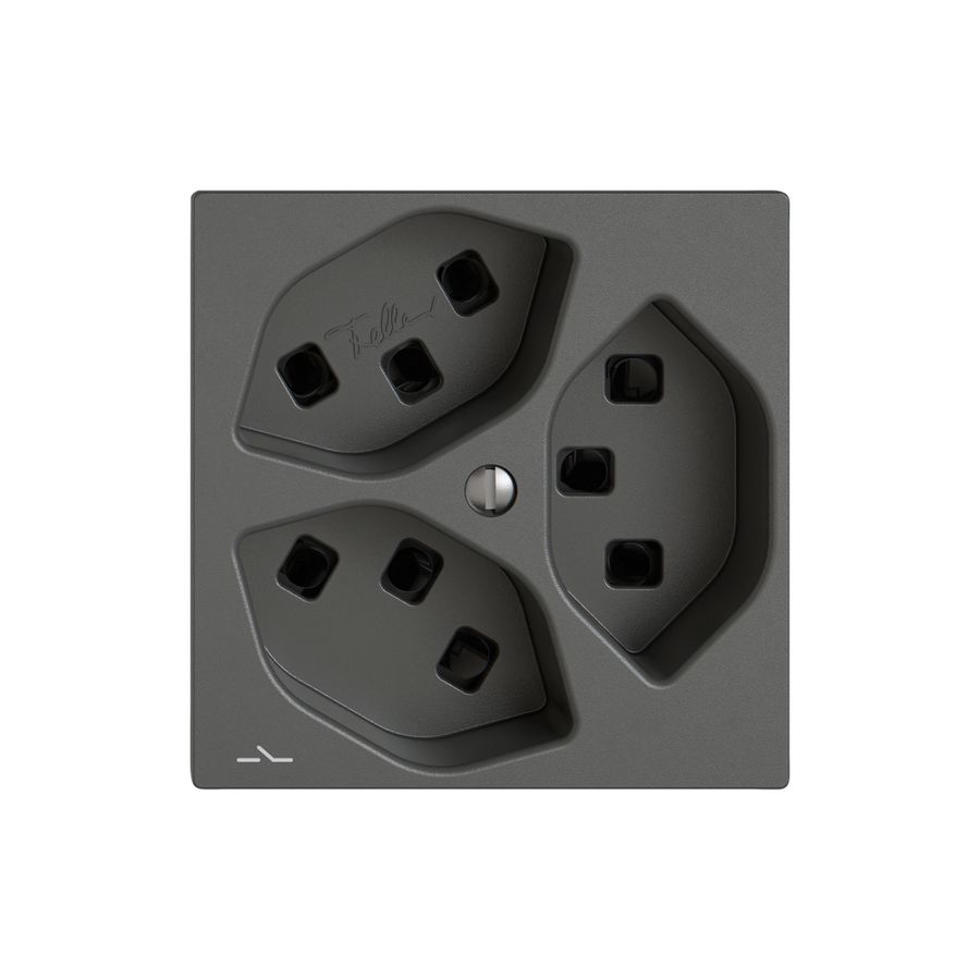 Steckdose EDIZIO.liv SNAPFIX® 3×T23 1×S dgu