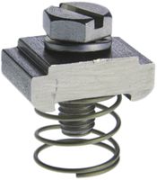 Nutenstein Woertz, Stahl verzinkt, M4, mit Feder und Schraube