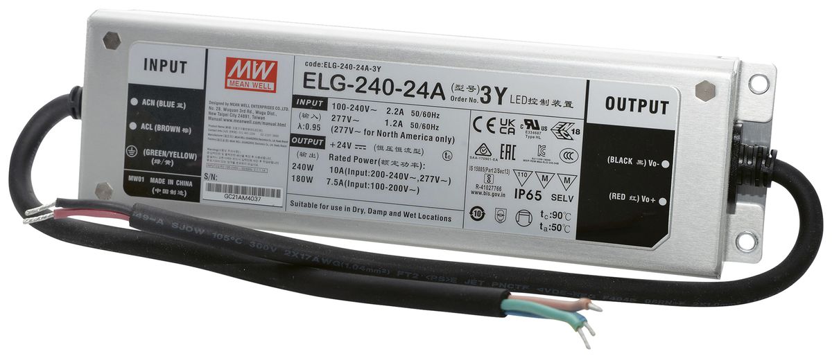 Alimentation LED DOTLUX 240W 24V 10000mA ON/OFF