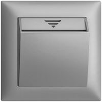 UP-Frontset EDIZIOdue silver 88×88mm zu Hotelcard 230VAC