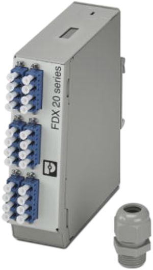 Coffret d'épissure AMD Phoenix Contact FDX 20, pour 12× LC-Duplex (OS2), complet
