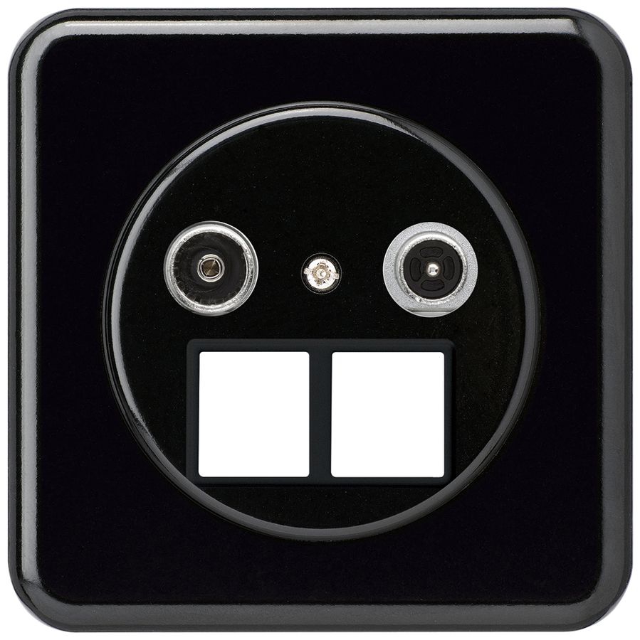 Presa multimedia INC basico TV-R mont.C 19dB 2GHz nero