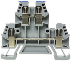 Morsetto di passaggio componibile WZ 0.5…4mm² 32A 500V vite 2×2 DIN 35mm gr/bl