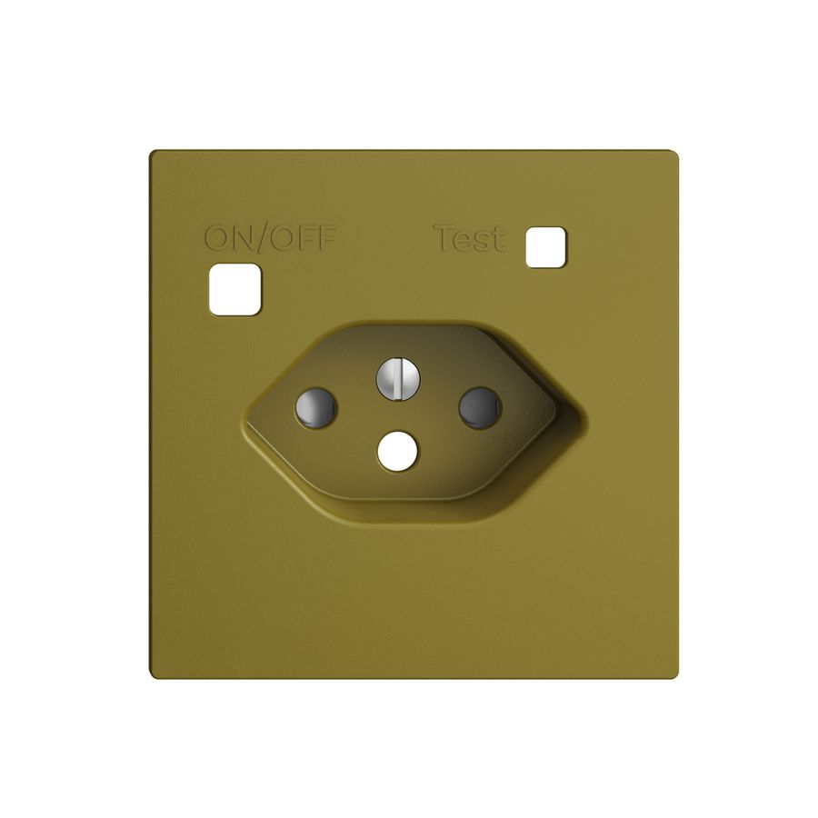 Frontset EDIZIOdue zu FI-Steckdose F, T13, shutter, olive