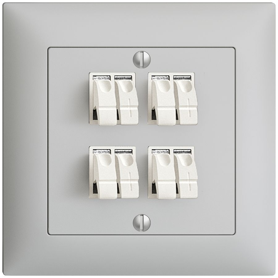 UP-Audiodose FMI 4×hellgrau ITplus Klemmanschluss für 4 LS