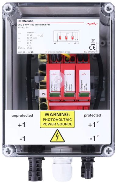 Generatoranschlusskasten DEHN/elvatec SE DCU 2 YPV 1100 1M 1S original MC4 FM