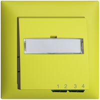 UP-Anschlussdose FTTH EDIZIOdue FH 2×LC APC Duplex FMI lemon