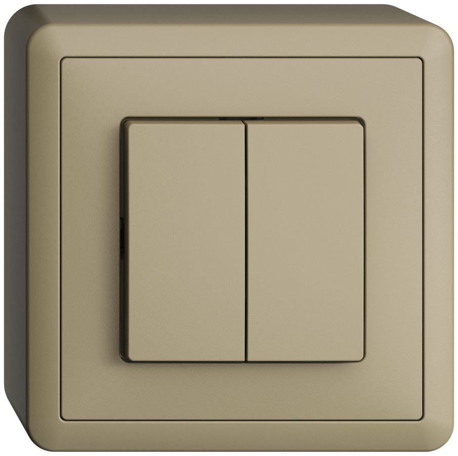 AP-Taster EDIZIOdue 2×A-R/1P sand