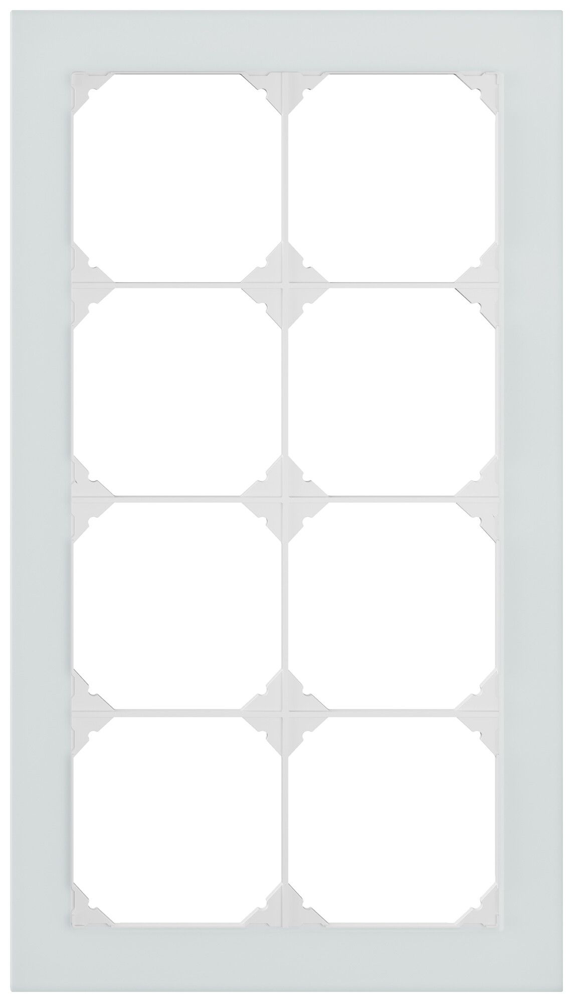 Cadre de recouvrement ENC EDIZIO.liv prestige SNAPFIX® 4×2 154×274mm verre arg