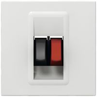 Prise haut-parleur INC MOS blanc simple 2 modules