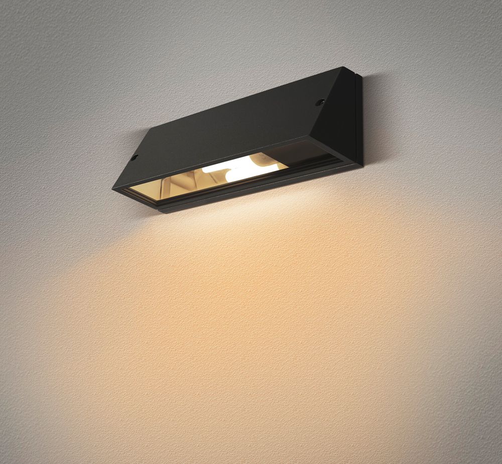 Applique SLV PEMA SQUARE, E27 15W IP65 noir