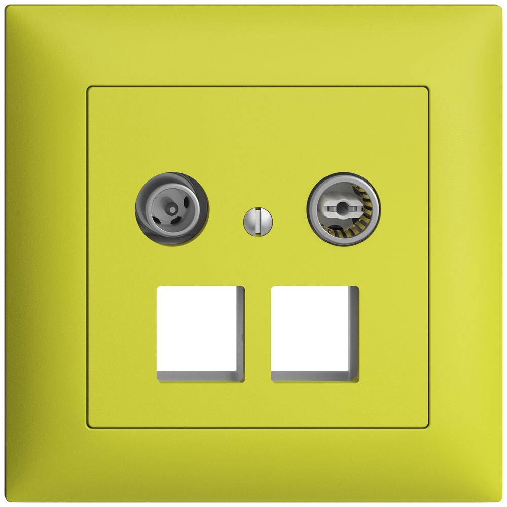 Prise multimédia 4dB ENC Edue FMI, prise de dérivation, pour 2×RJ45 Keystone lem