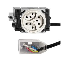 EB-Steckdose 3×T23 16A weiss 53mm L2 FH für Technofil