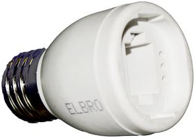 Douille d'adaptation ELBRO interne G24/externe E27, blanc