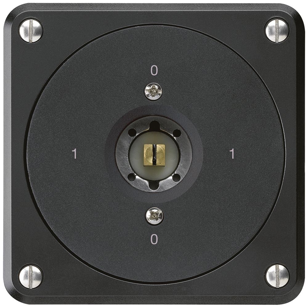 Interruttore a chiave quadrata INC robusto senza coperchio 0/2P nero combi