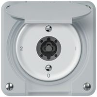 Interrupteur à clé ENC robusto commutateur 16A 250V 86×86mm gris
