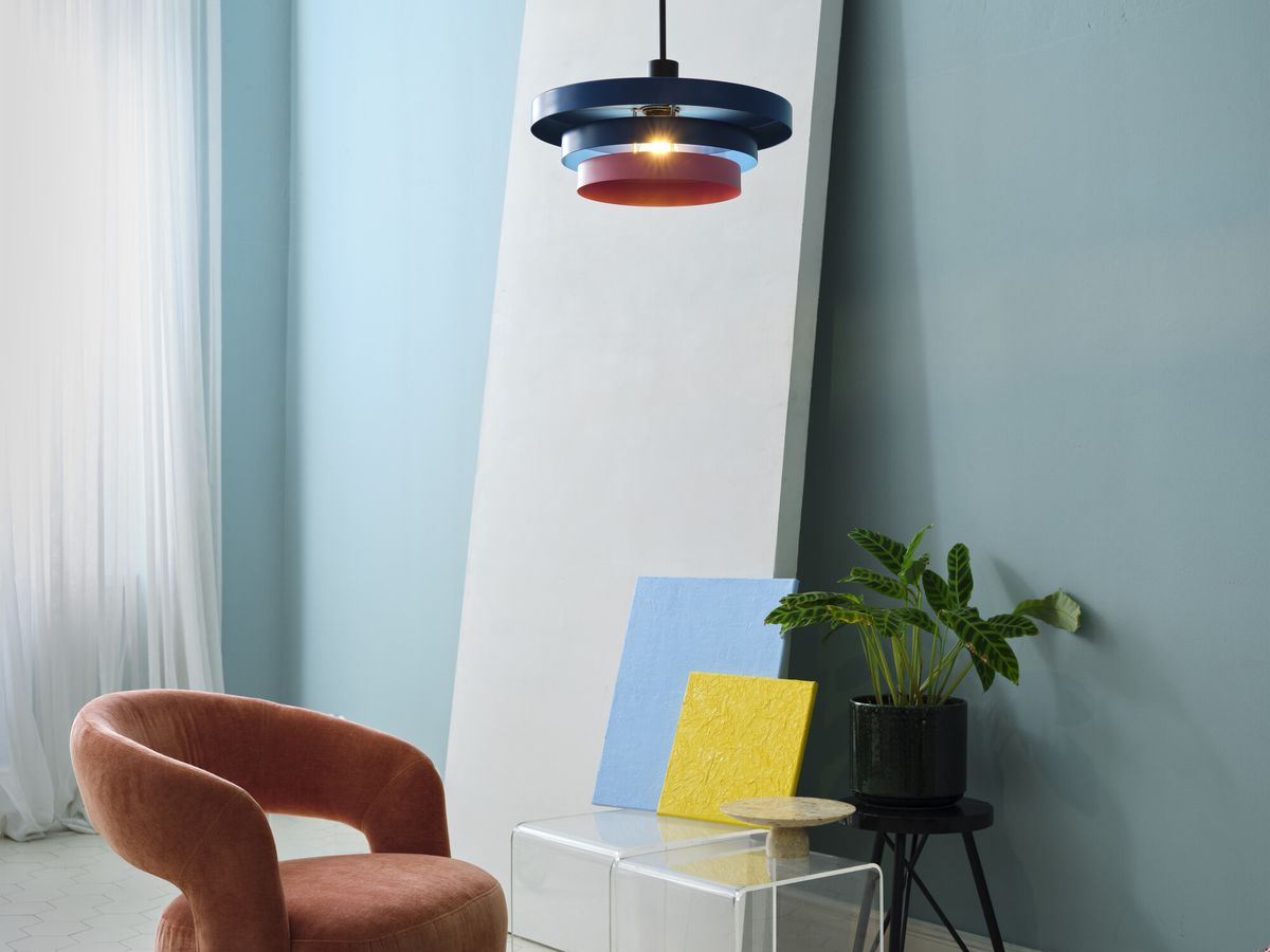 Pendelleuchte LEDVANCE Decor Layers E27 1×15W Ø400mm blau