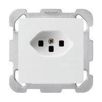 Prise ENC kallysto T23 blanc bornes à vis avec plaque de fixation