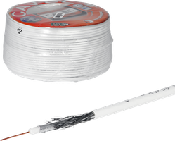 TV/Radio-Koaxialkabel 75 Ohm Ø4.3mm weiss Eca