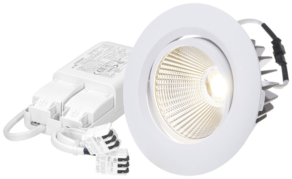 Spot LED INC MH AXO 10.5W 830lm 2700K IP44 MB VAR DALI Ø100mm blanc