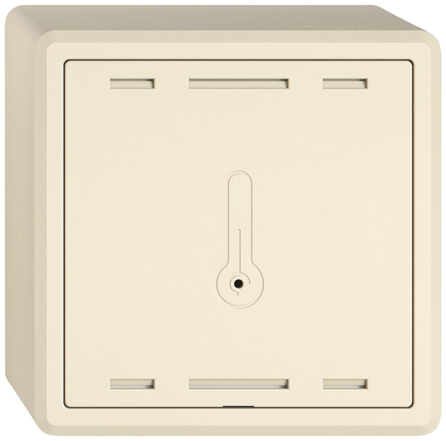 AP-Raumtemperatursensor EDIZIO.liv Wiser SNAPFIX® K+ 230V 74×74×54mm cr