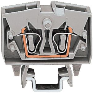 Borne WAGO mini 2L 2.5mm² gris pour DIN-15