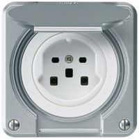 Prise HA robusto type 25 avec bornes enfichables avec couvercle aluminium