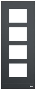 Abdeckrahmen Audio ABB-Welcome, für 1/4 (4 Module), Al anthrazit