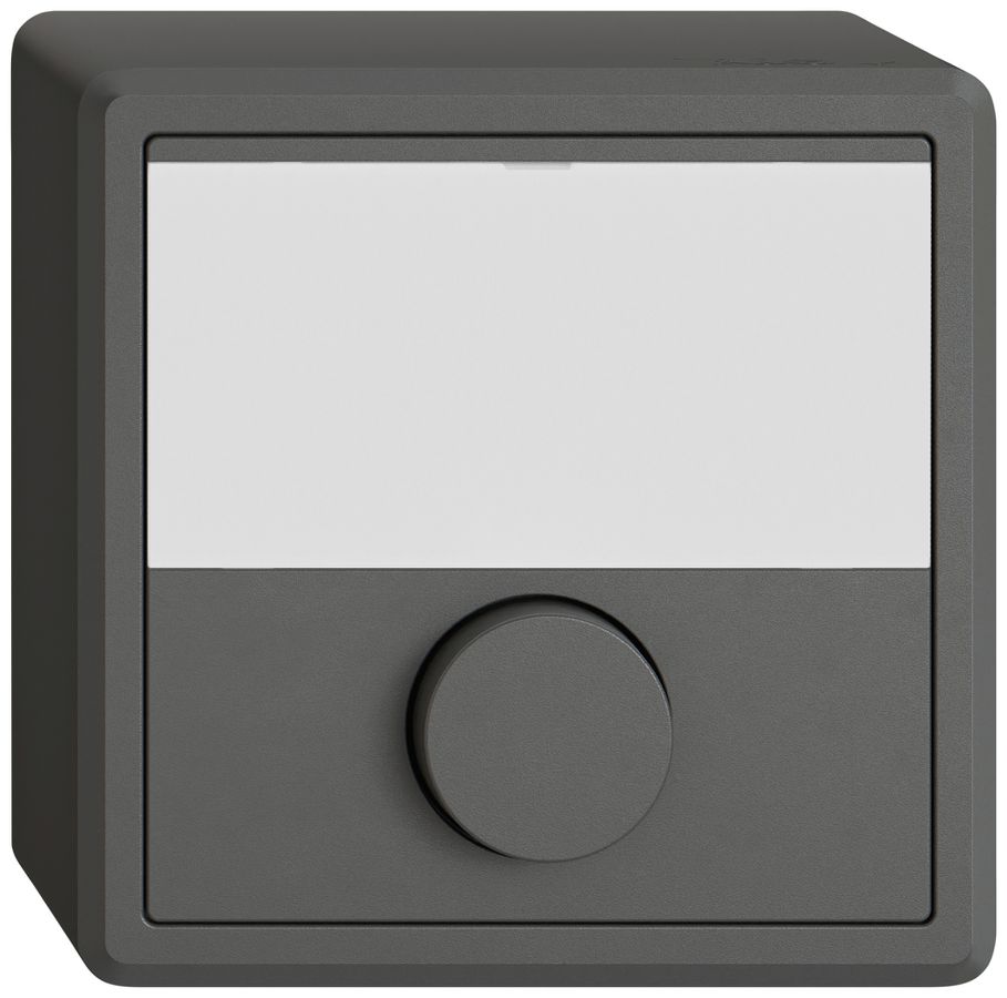 Poussoir de sonnerie AP EDIZIO.liv SNAPFIX® 6A 250V étiquette grf