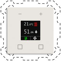 Termostato ambiente KNX INC MDT CN-RTR60S.01 display 4×DI bianco op.