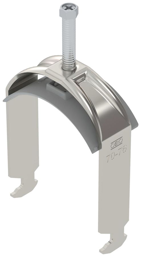 Fixation rapide BET 2056 pied à H matière synthétique 70…76mm 1×câble A2 1.4301