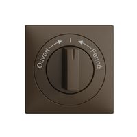 Frontset EDIZIOdue Ouvert->I<-Fermé coffee 60×60mm für Schwenktaster
