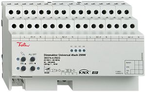 Actionneur-variateur universel AMD KNX FH 36374-4.REG, 4×20…250W