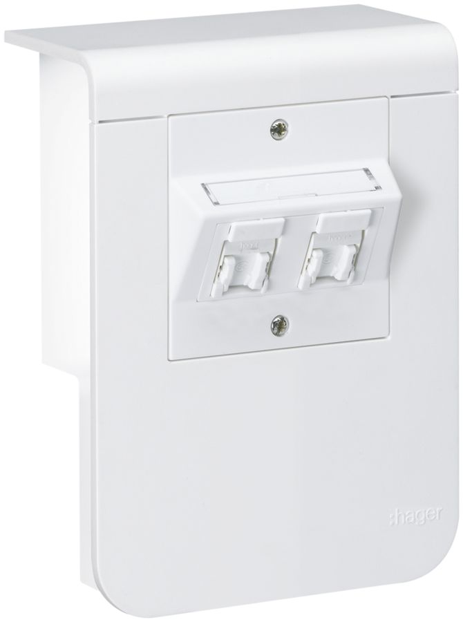 Boîtier d'appareils tehalit SL20080 2×Cat.5e CH, blanc trafic