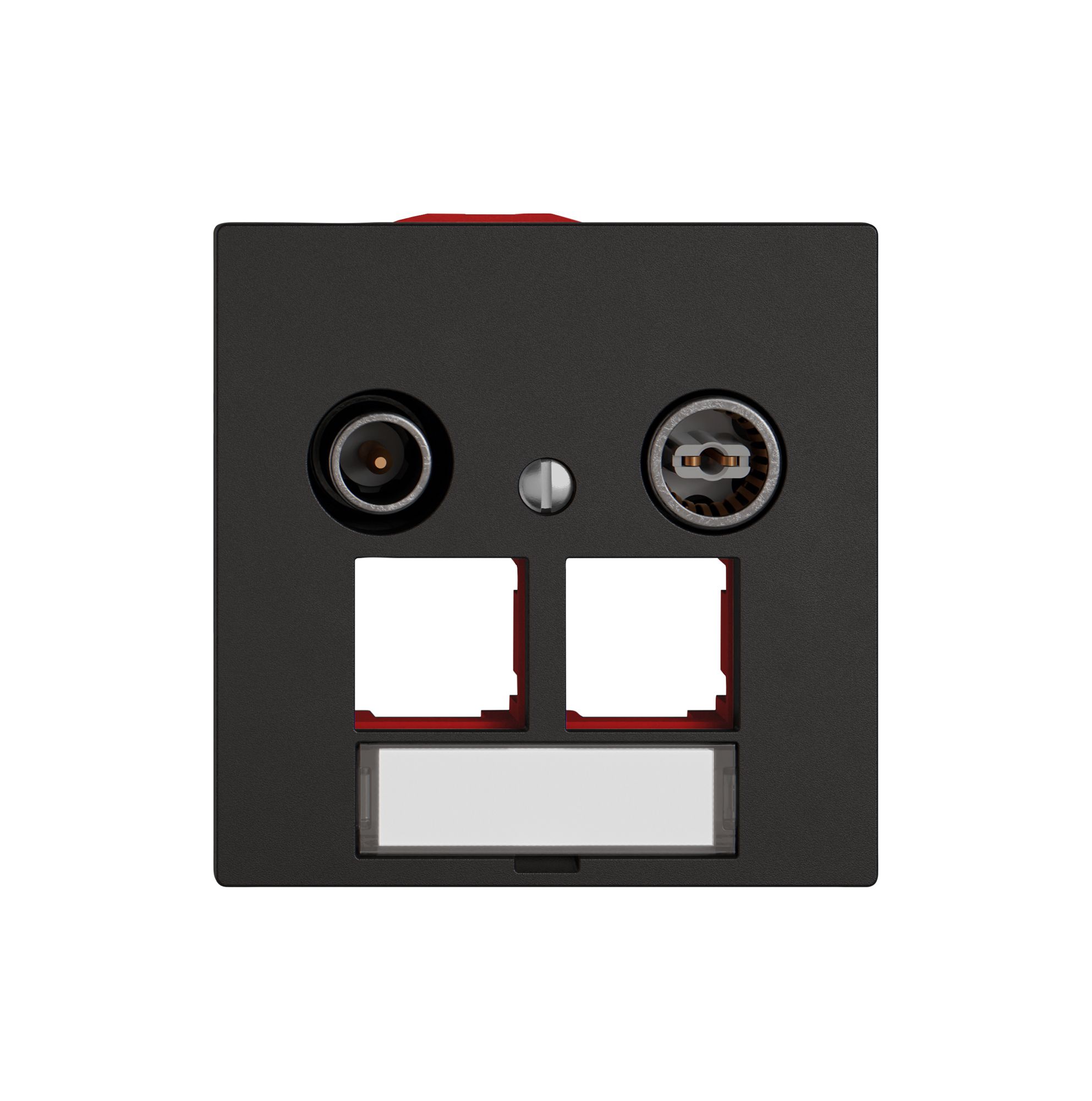 Prise multimédia TV-R EDIZIO.liv SNAPFIX® EASYNET p.2×RJ45 S-One 19dB no