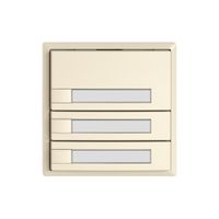 Poussoir KNX RGB EDIZIO.liv SNAPFIX® capteur temp.s.LED étiqu.3× comm.1T cr